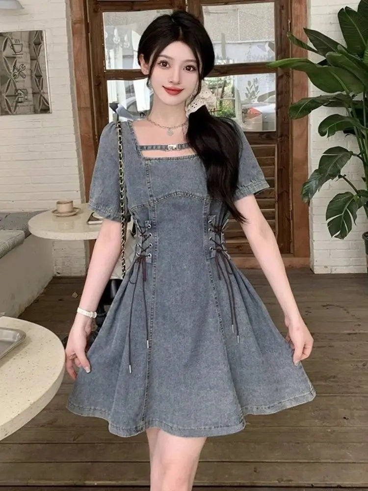French Style Denim Dress